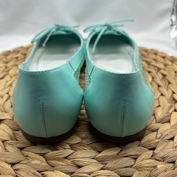 PAZZO Ashley Aqua Green Mesh Lace-Up Women's Ballet Flats NWOT - Picture 7 of 9